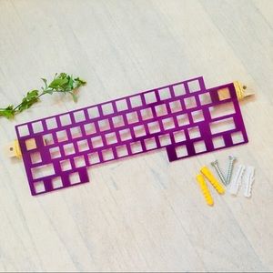 Purple Acrylic Keyboard Earring Holder Organizer